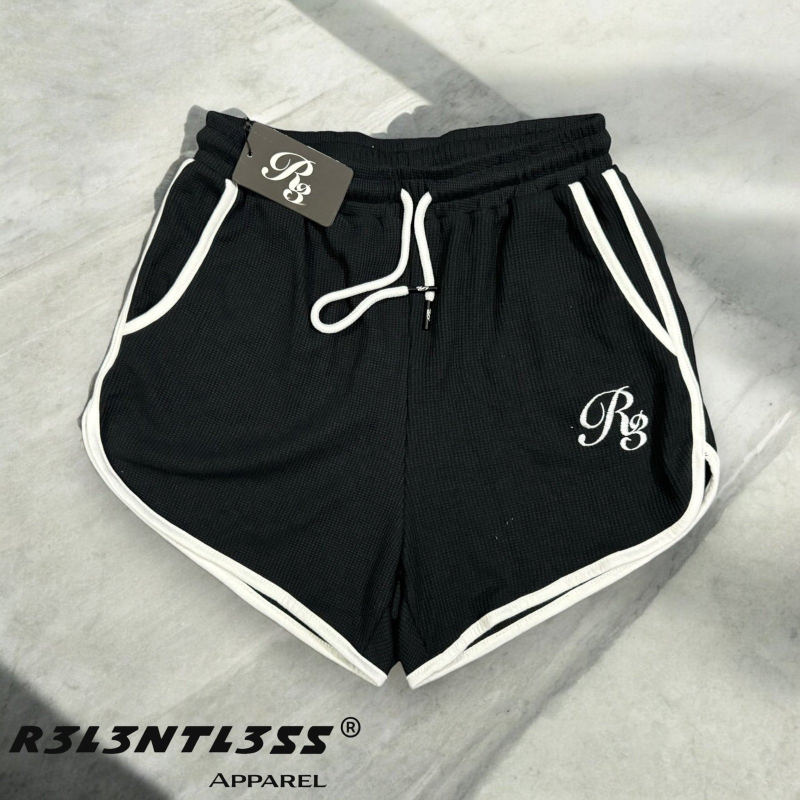 Women's Chosen One Thermal Yoga Shorts Black Diamond Color Front View