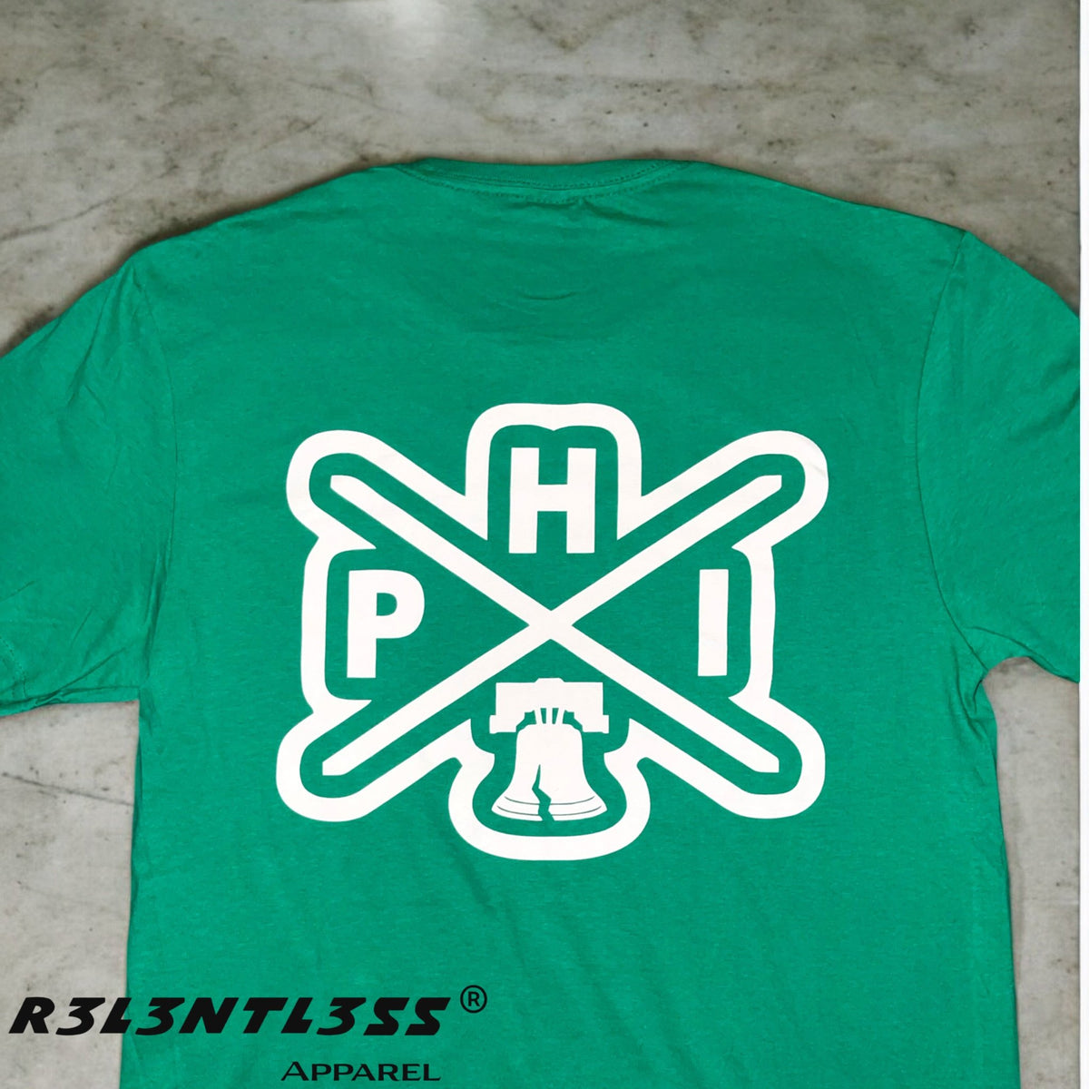 Back View Bleedin' Kelly Green Philadelphia Eagles T-Shirt