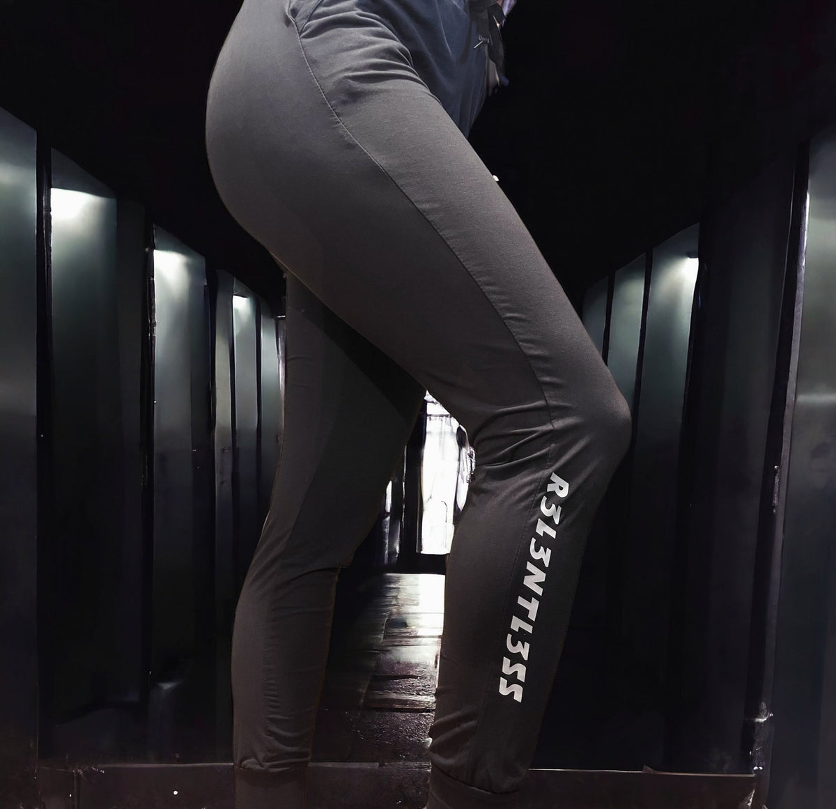 Lady Wearing Women&#39;s Butter soft material Joggers Charcoal Color