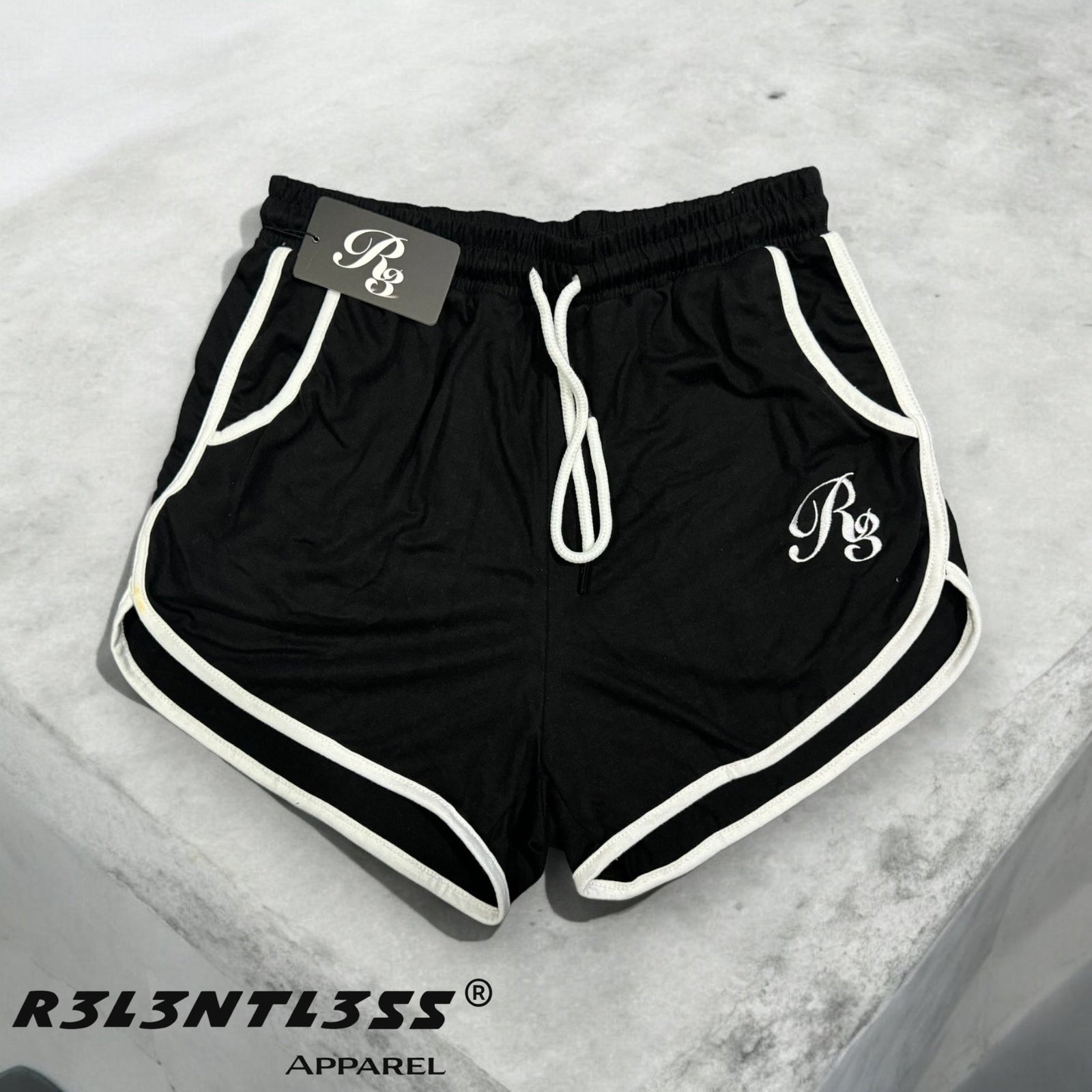 Women's Different Breed Yoga Shorts Black Diamond Front View