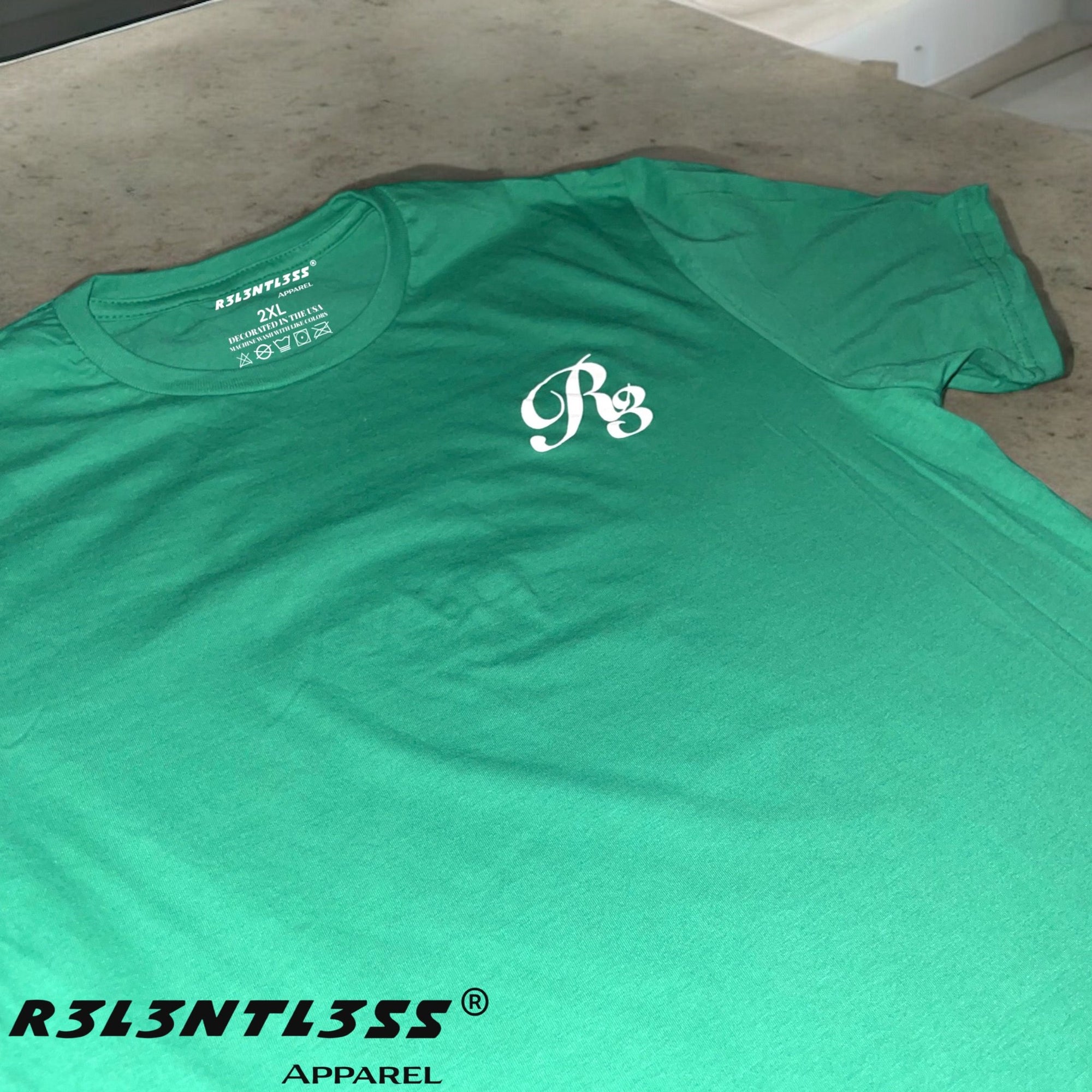 Front Side View Bleedin' Kelly Green T-Shirt